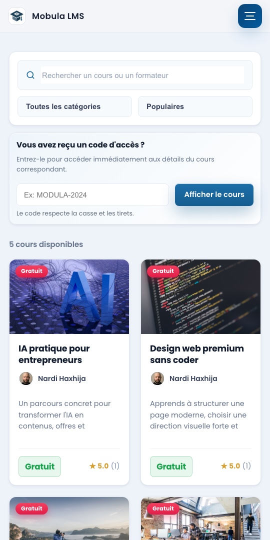 Marketplace sur mobile