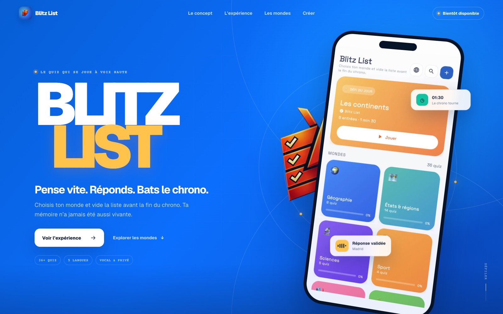 Page d'accueil du site Blitz List