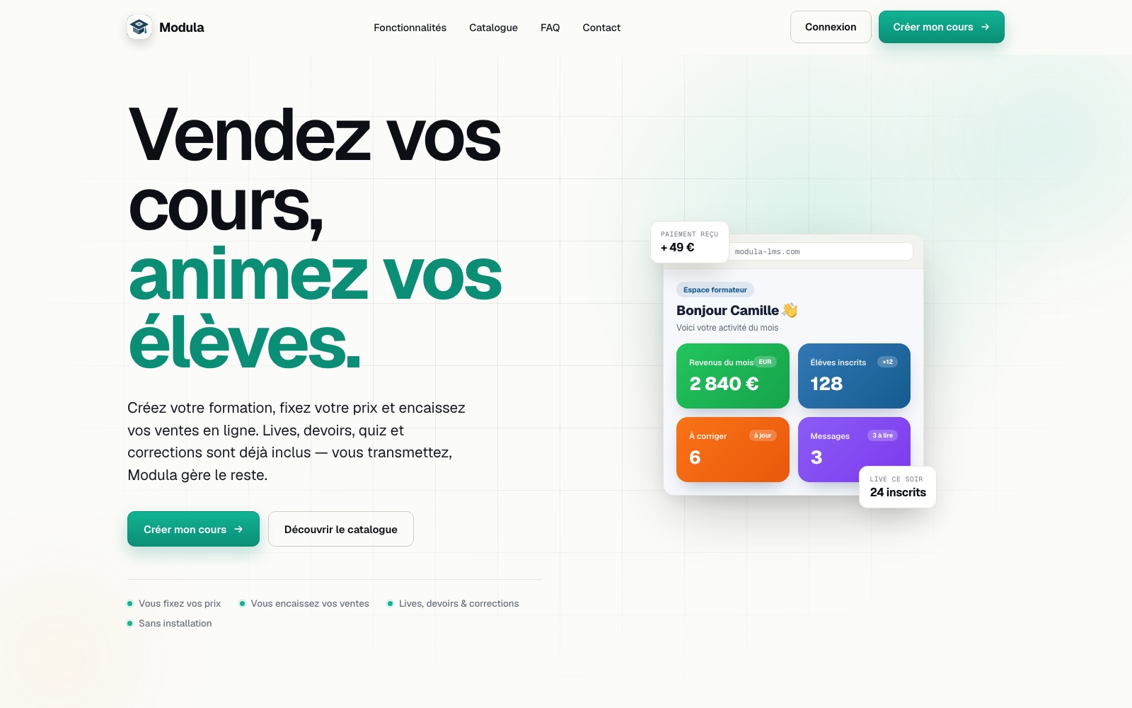 Modula LMS, plateforme de formation en ligne