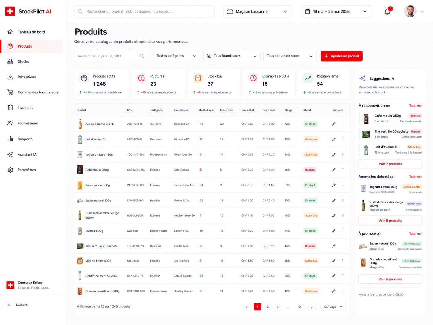 Catalogue produits