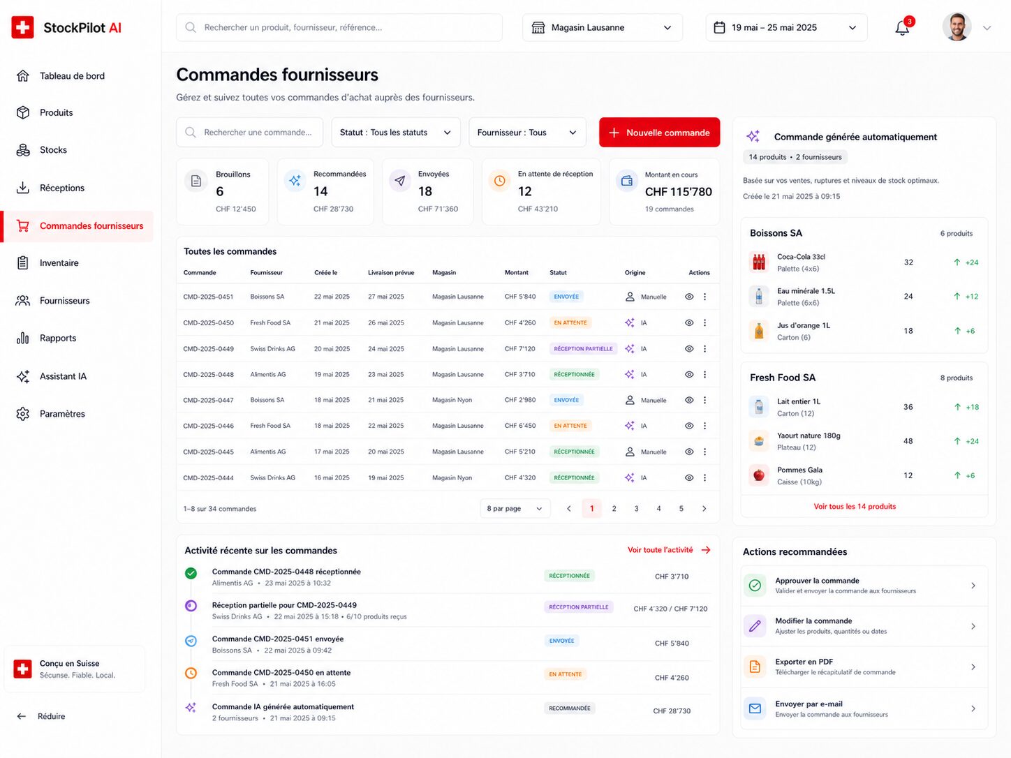 Commandes fournisseurs